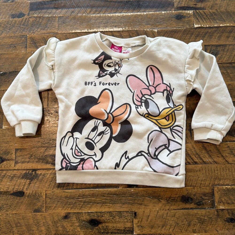 Disney Junior Mini Sweatshirt 4T Minnie Daisy Figaro